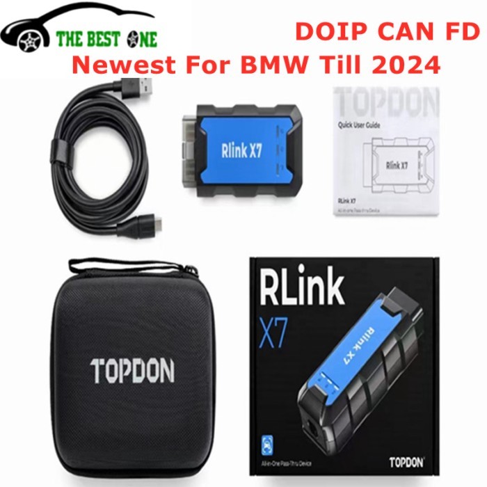 New Brand TOPDON RLink X7 For BMW Car Diagnostic Tool ECU Programmer Till 2024 DOIP CAN FD Replace