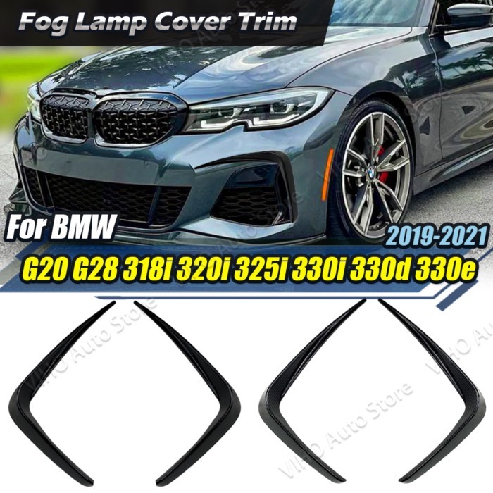 For BMW 3 Series 2019-2022 G20 G21 G28 318i 320i 325i 330i 330d 330e M Sport Front Canards Bumper L