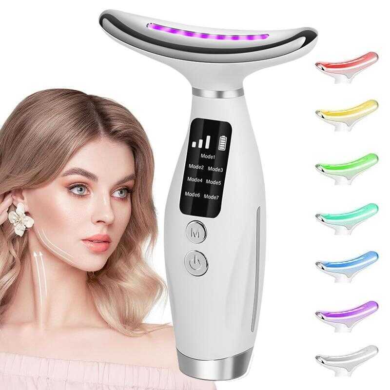 เครื่องนวดคอ IPL Lifting Firming Beauty Instrument อุปกรณ์ดูแลผิวประคบร้อนสําหรับผู้หญิง