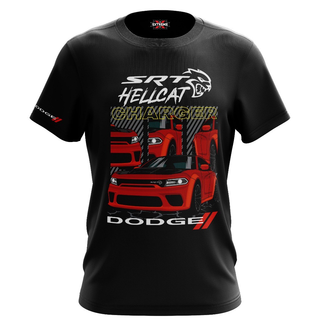 เสื้อยืด SRT.HELLCAT CHARGER DODGE Black