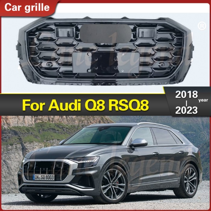 For Audi Q8 RSQ8 2018-2023 High quality Perfect Match Front Grills Racing Grills for RSQ8 Style Glo