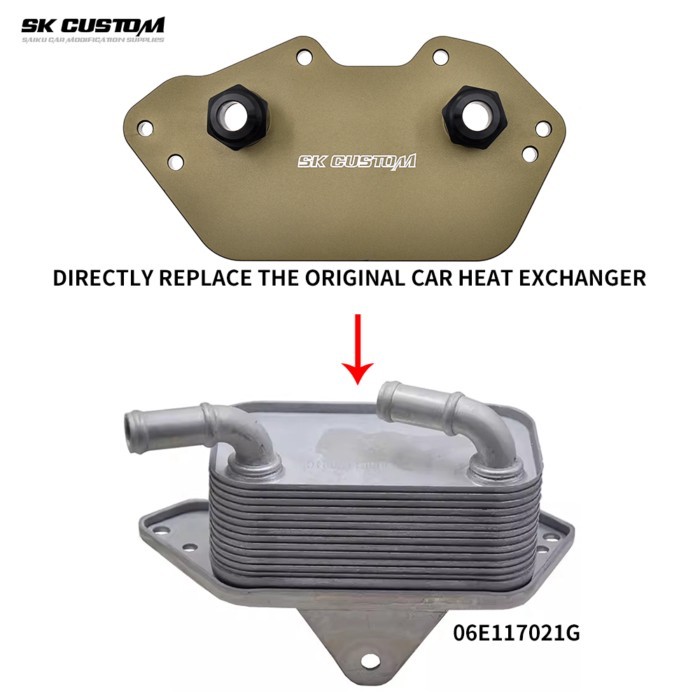 SK CUSTOM For Audi A4L B8 3.2L A6 C7 2.4L 2.5 2.8 3.0 A5 Q7 EA837 Engine Oil Filter Cooler Kit Adap