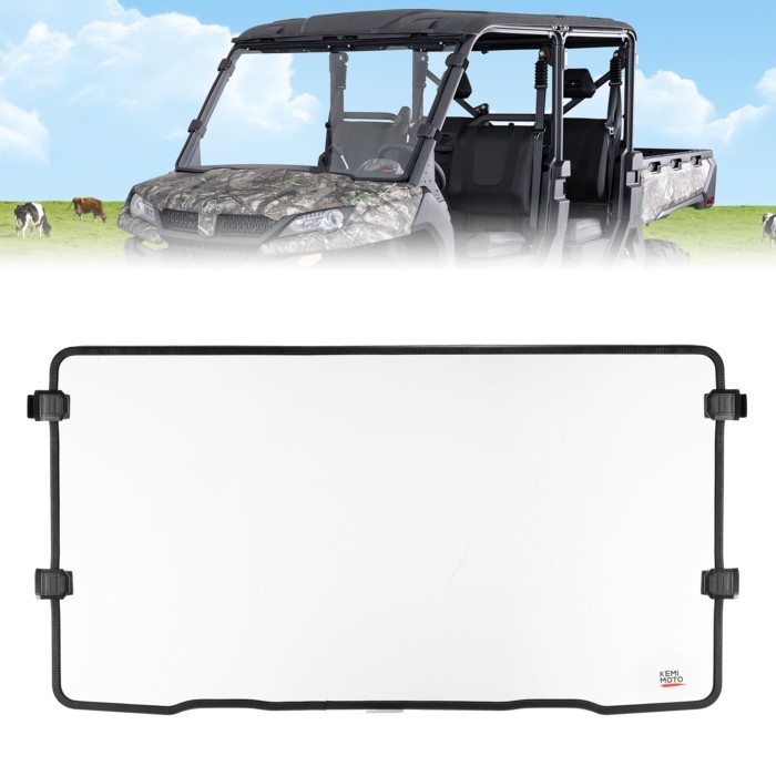 PC Clear Front Windshield Waterproof Dustproof UTV Windscreen Compatible with CFMOTO UForce 1000 20