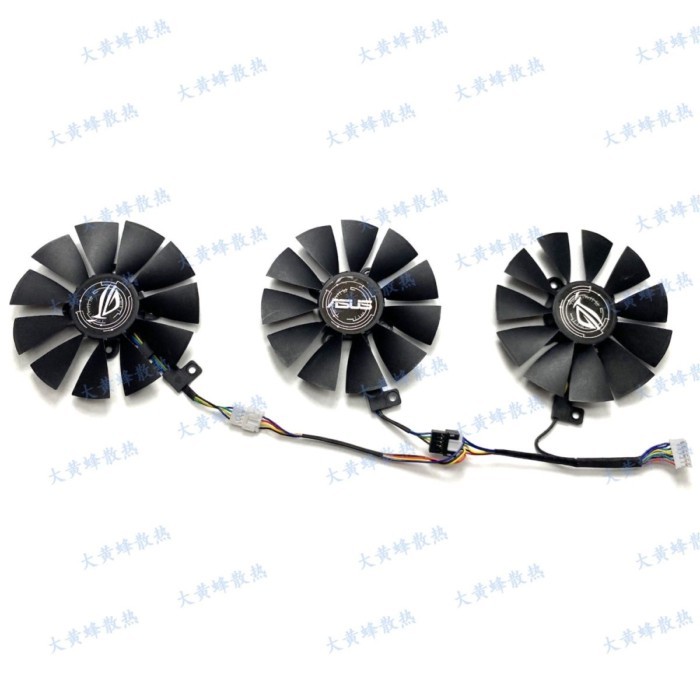 อุปกรณ์เสริมพัดลมเปลี่ยนการ์ดแสดงผล · Asus Raptor ROG STRIX GTX1060 1070 1080TI RX570 580 พัดลมระบาย