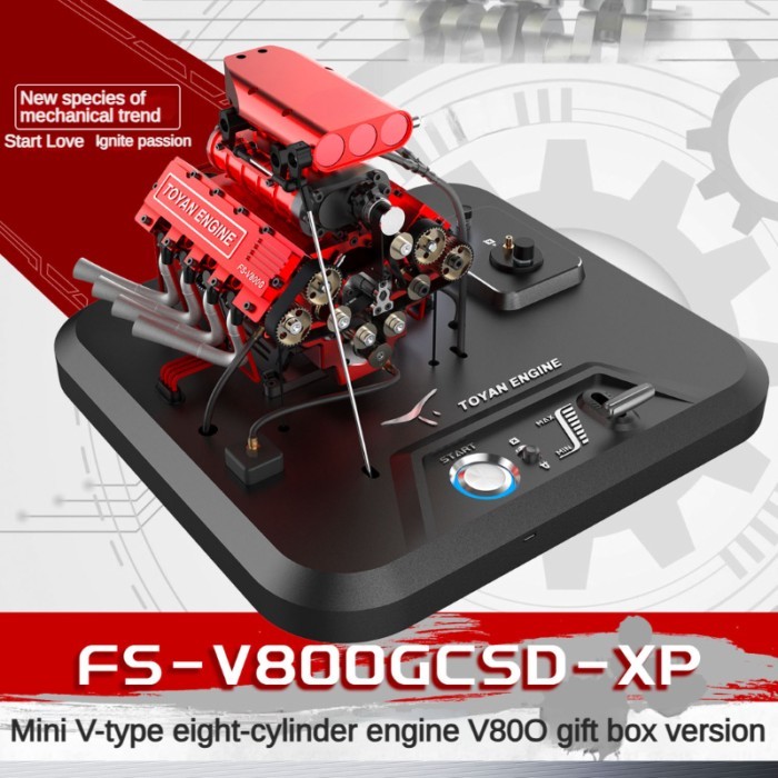 TOYAN V8 Engine All-metal Engine Model Fuel Micro Eight-cylinder Engine Assembly Mechanical Model H