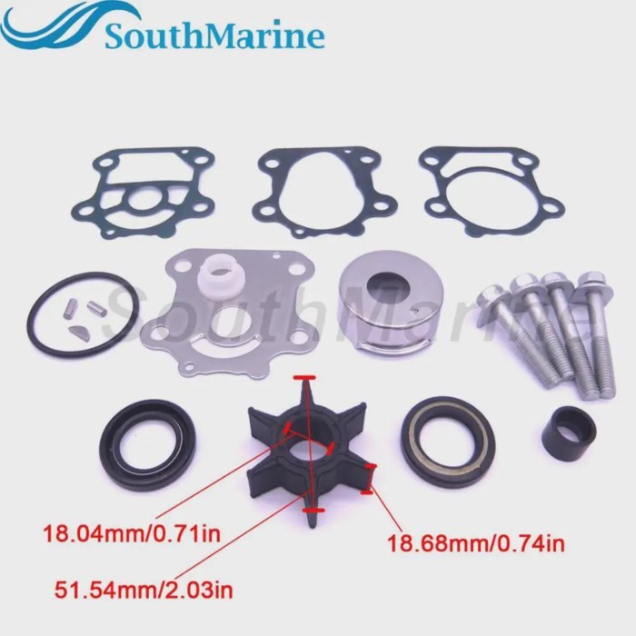 Boat Motor 6CJ-W0078-00 Water Pump Repair Kit without Housing for  70HP  Outboard Engine