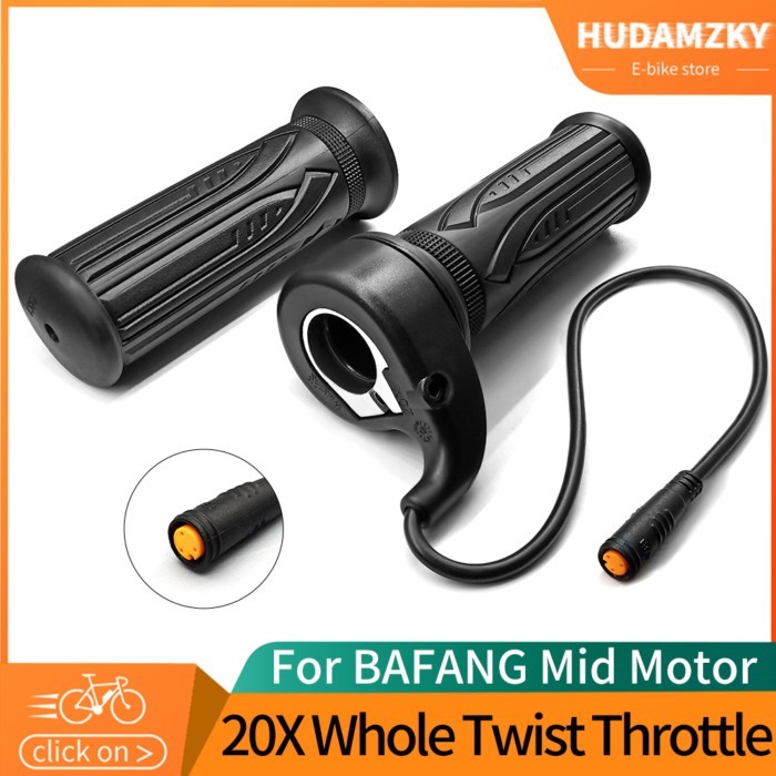 Ebike Twist 8FUN Throttle for BAFANG BBS01 BBS02 BBSHD Mid Drive Motor with 3pin Female Waterproof