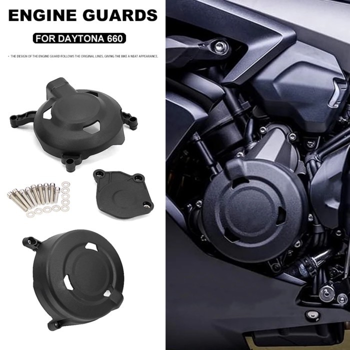 Motorcycle Accessories For Daytona660 Side Engine Cover Protection Case Black New For Daytona 660 D