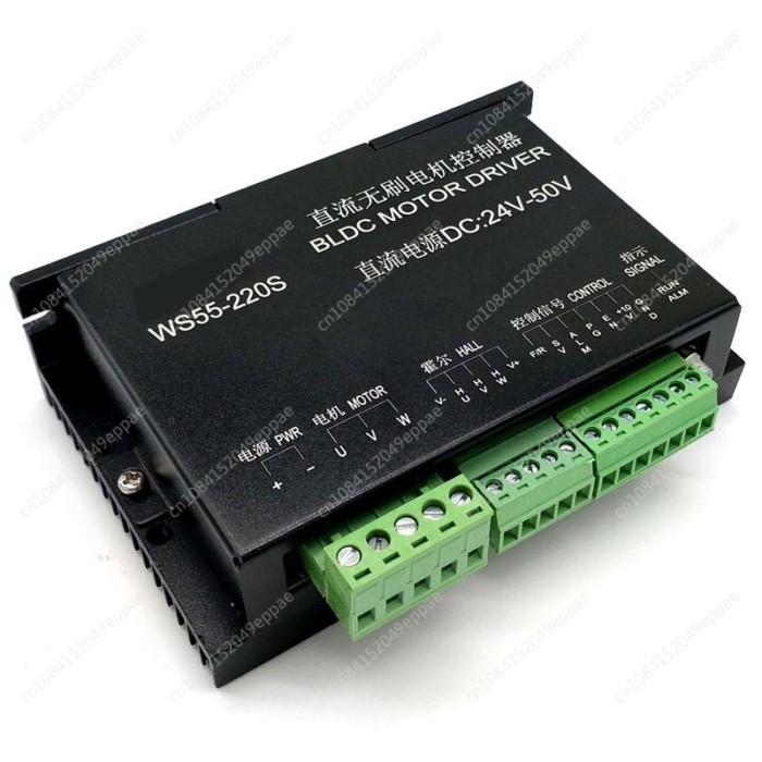 WS55-220S 3 phase Brushless DC Motor Driver Controller 24-50V 600W CNC  Spindle BLDC Motor Driver C