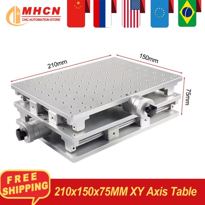 210x150x75MM XY axis 2 Axis Manual Motion Stage Moving Table XY Table for Fine Adjustment Laser Mar