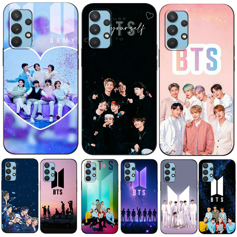 SAMSUNG สําหรับSamsung Galaxy A32 4G 5GกรณีปกหลังA32 5G SM-A326 /A32 4G SM-A325 สีดําTpu RM Jin Suga