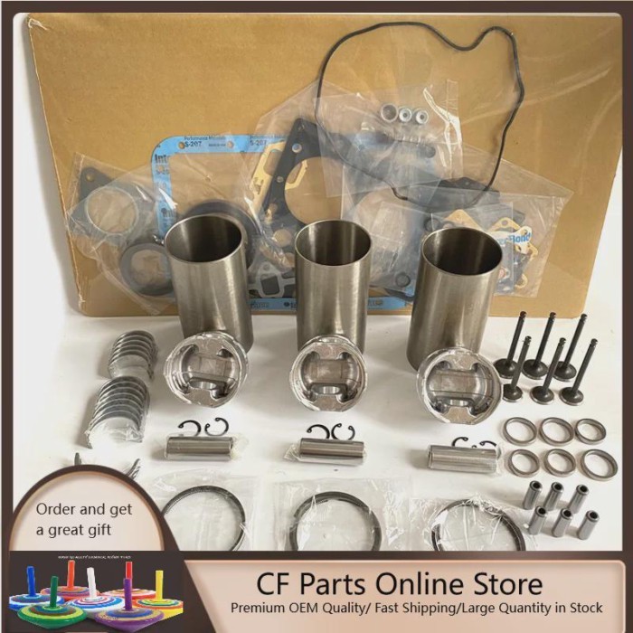 3TN78 3TN78L 3TN78-RJB Overhaul Rebuild Kit For Yanmar Engine Repair With Valve