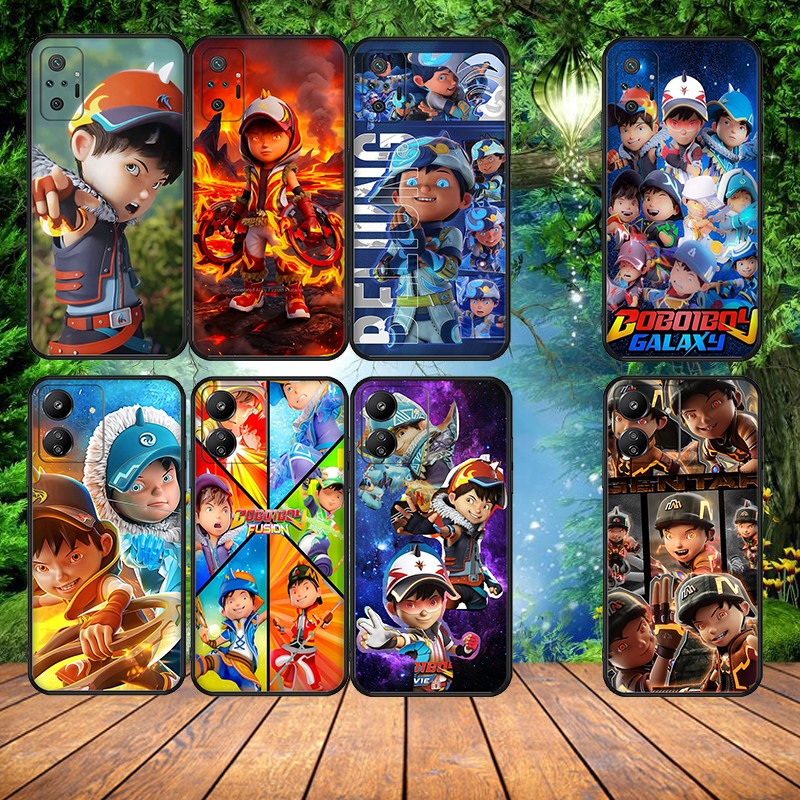 นุ่มสีดํา Redmi 15C EU Note 7pro 8pro 8T 9pro max 9s 9T BoBoiBoy Galaxy เคสโทรศัพท์