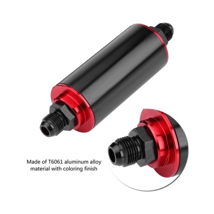 HaoFa universal oil filter AN6 AN8 AN10 30 Micron aluminium Fuel Filter 6AN 8AN 10AN 58mm Black&Sil