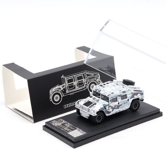 Master 1: 64 Hummer Hummer H1 รถตํารวจรุ่นพวงมาลัยพลเรือนรถออฟโรดจําลองรถรุ่น