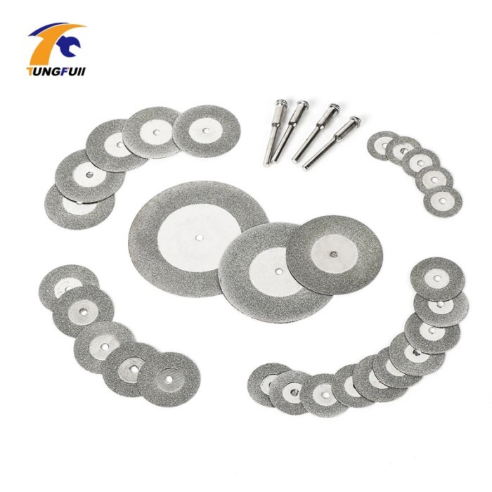 TUNGFULL Diamond Cutting Disc 38pcs/set Metalworking Grinding Wheel Stone Cutting Discs Dremel Acce