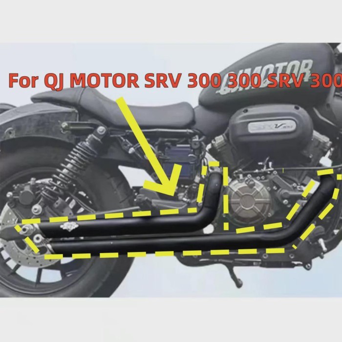 For Qj Motor Srv 300 300 Srv 300 Srv Qj Motor Modified Exhaust Double-Outlet Horseshoe Sound Exhaus