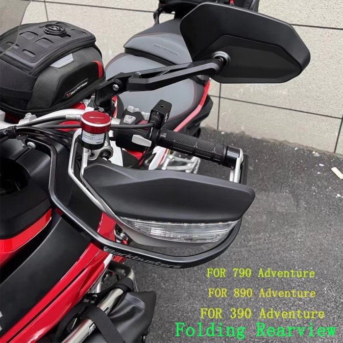 For 790 Adventure R 790 ADV S 790ADV 890 ADVENTURE 390 Motorcycle Rearview Mirror  Foldable Side Re