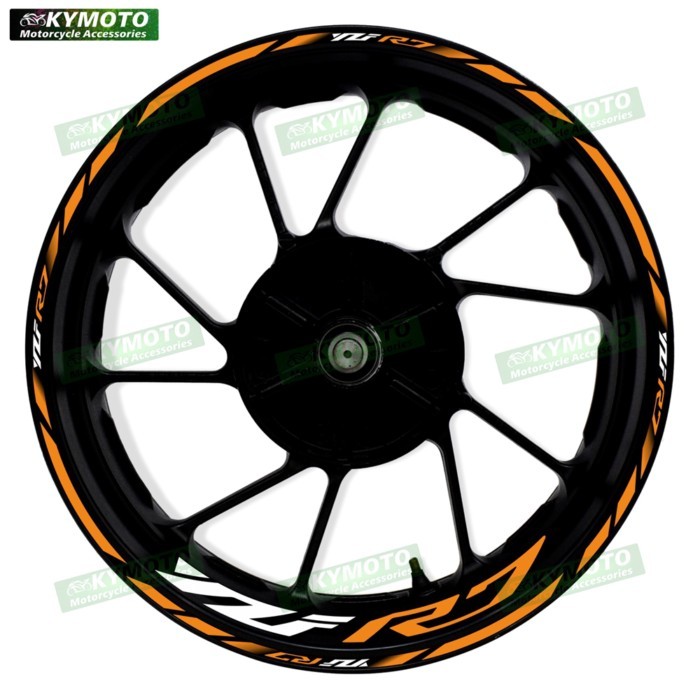 For YZF R7 R 7 motorcycle accessories 17 inch front and rear wheel stickers wheel stripes reflectiv