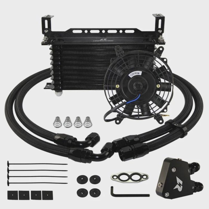 7" Electric Fan Kit Oil Cooler w/ Bracket 10/13/15 Row For Chevrolet Camaro GM LS1 LS2 LS3 LS6 LS7