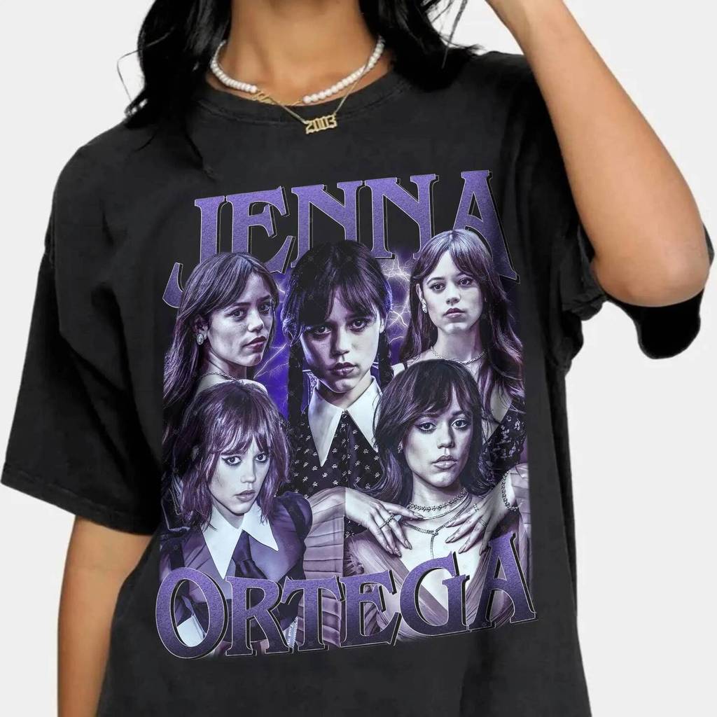 เสื้อยืด Jenna Ortega สไตล์ซอฟต์ แบบ Retro Bootleg สำหรับคนชอบแฟชันแนวกราฟิก