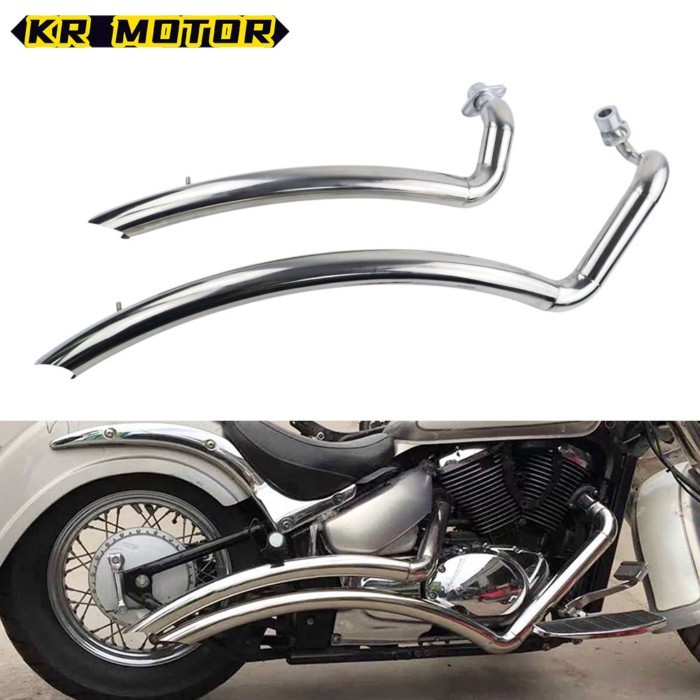 For Yamaha V star XVS650 XVS400 DS650 Motorcycle Exhaust Pipe Dragstar XVS 650 400 Stainless Steel
