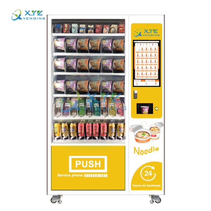 Self Serve Vending Machine Ramen Instant Noodles Vending Machine With Hot Water Dispenser