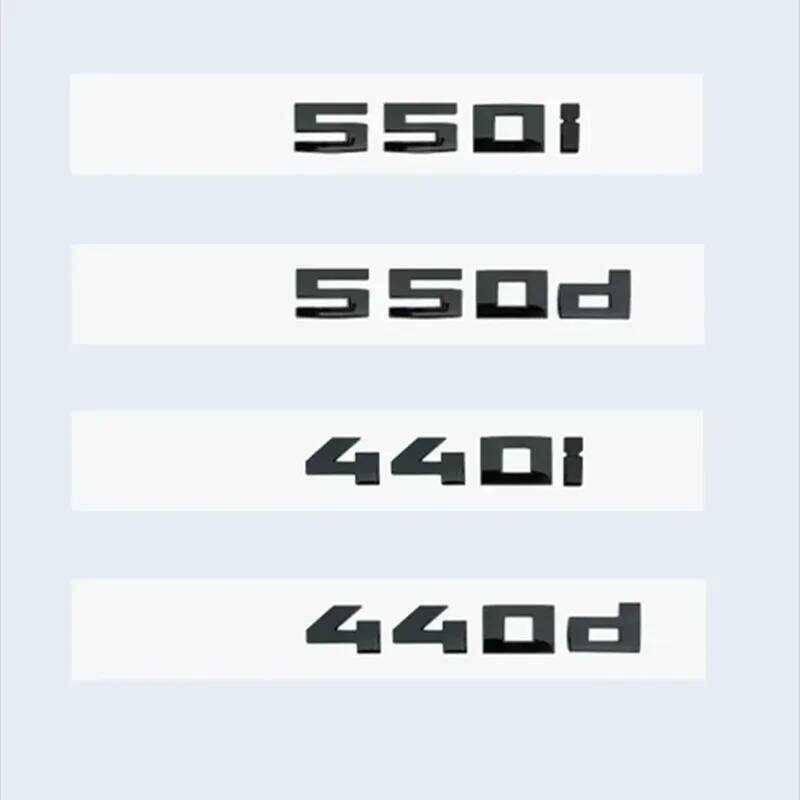 ▥ New Glossy Black 3D Letters Numbers M850i M760li M550d M550i M440d M440i V12 Emblem For 8 7 5