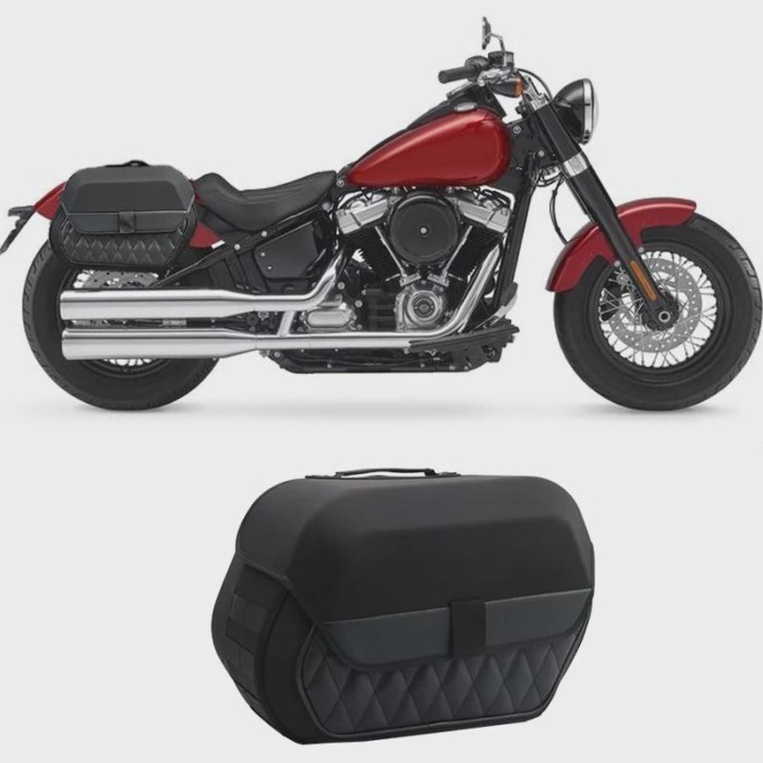 Right Side Saddlebag for Harley Softail Slim FLS / FLSS 2012-2016 19.5L Bag Motorcycle Saddlebag PE
