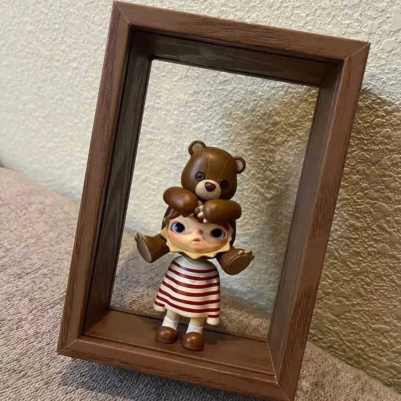 Simple Hollow 5 ไม้สามมิติกรอบรูปโปร่งใส Pop Mart กรอบรูป diy เครื่องประดับดอกไม้แห้งตัวอย่าง