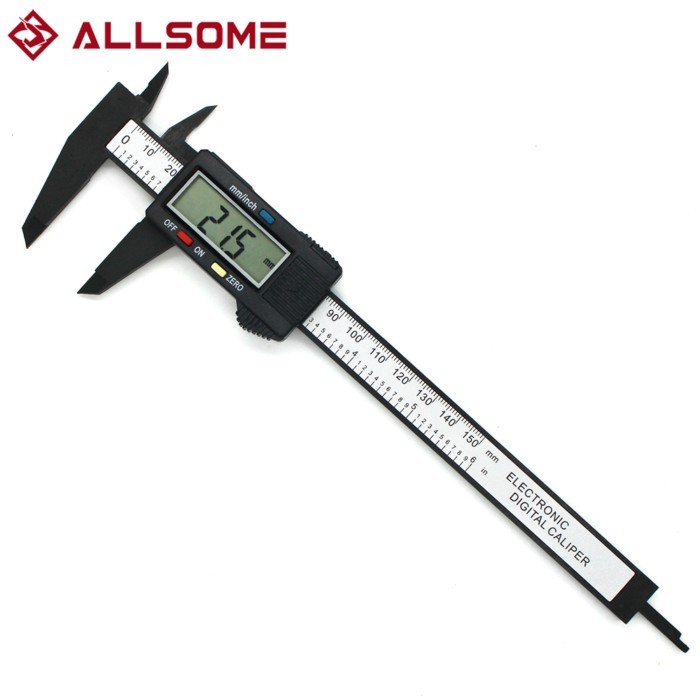 ALLSOME Digital Caliper Electronic Vernier Caliper Calliper Micrometer Digital Ruler Measuring Tool
