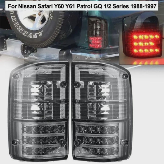 2pcs Left/Right LED Rear Tail Light Brake Lamp For Nissan Safari IV Y60 Y61 Patrol GQ 1/2 Series 19