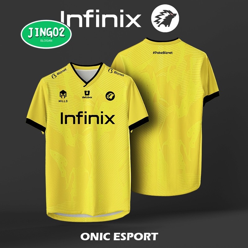(JING02)ONIC ESPORTS INFINIX JERSEY FANISSUE V-NECK SHORT SLEEVE