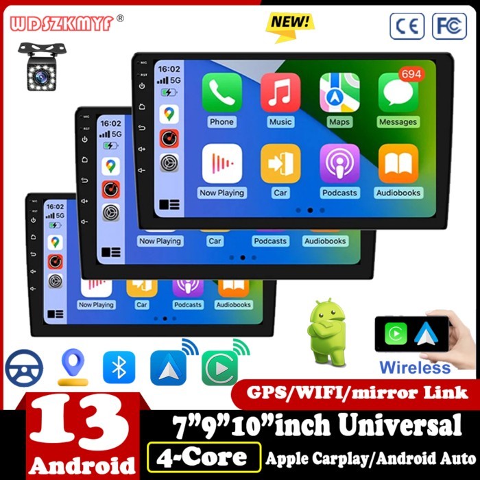 Universal Android 13 Car Radio 7"/9"/10" Autoradio 32G 2 Din WIFI GPS Car Audio Multimedia Player F