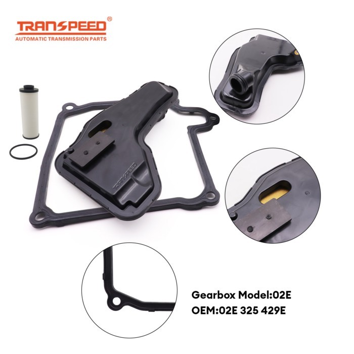 TRANSPEED 02E 0D9 Auto Transmission Filter and Gasket Kit Fluid Oil Pan Kit 02E-325-429E 02E325429E