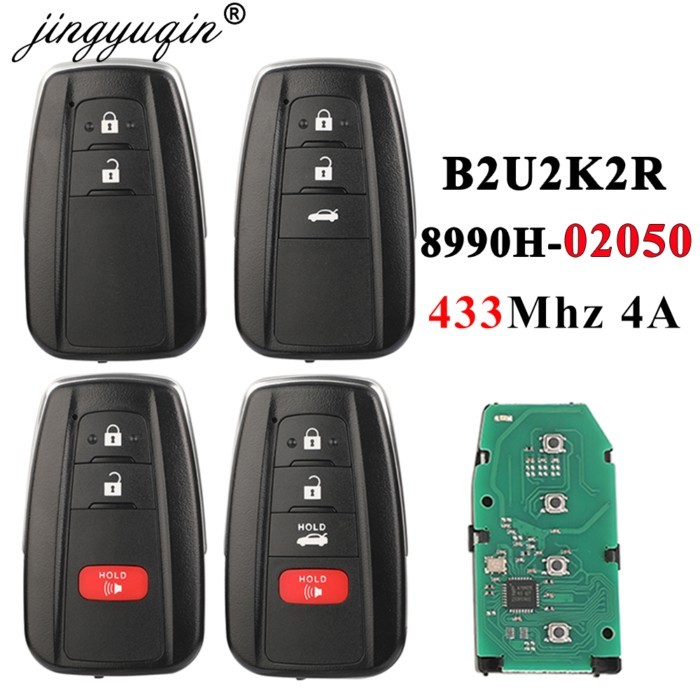jingyuqin Smart Remote Car Key 433MHz 4A HITAG AES NCF29A1M Chip For Toyota Corolla 2018-2022 FCC I