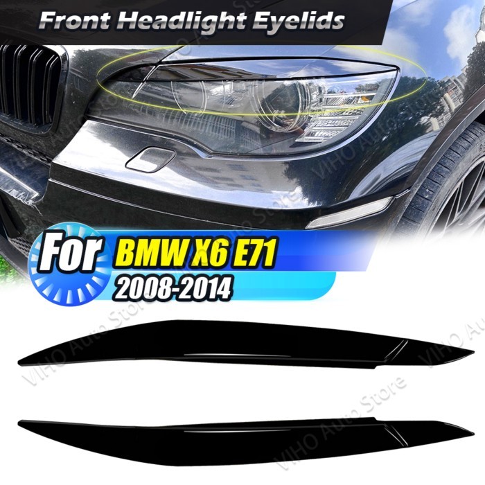 For BMW X6 X6M E71 E72 2008-2014 X5M E70 2007-2013 Car Accessories Headlights Eyebrow Eyelids Chrom