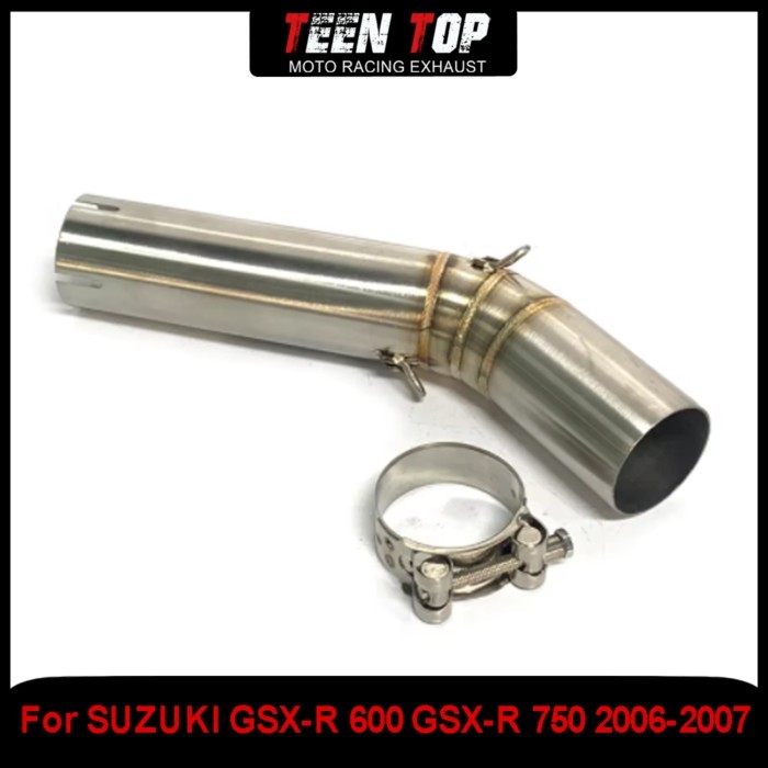 For SUZUKI GSX-R 600 GSX-R 750 K8 K9 K11 Middle Link Pipe Slip-on 51mm Exhaust Motorcycle Exhaust M