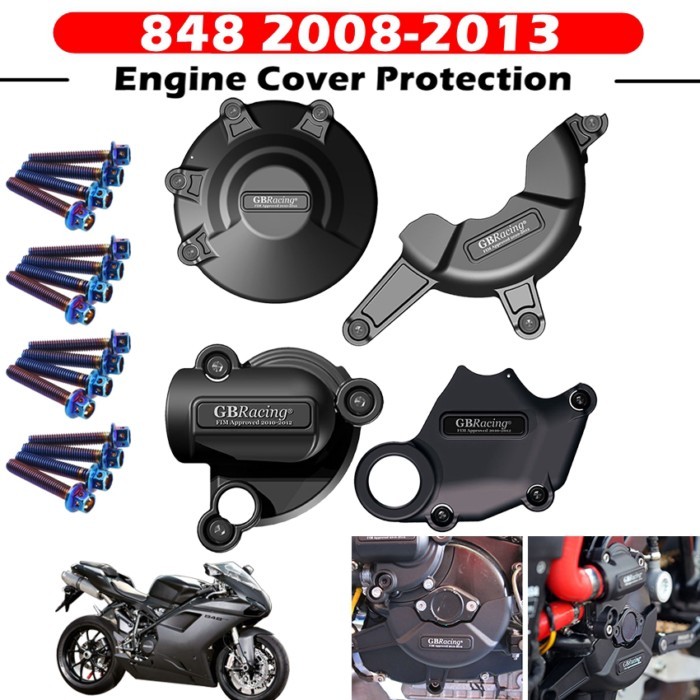Motorcycles Engine Cover Protection Case GB Racing For DUCATI 848 & STREETFIGHTER 848 GBRacing Engi