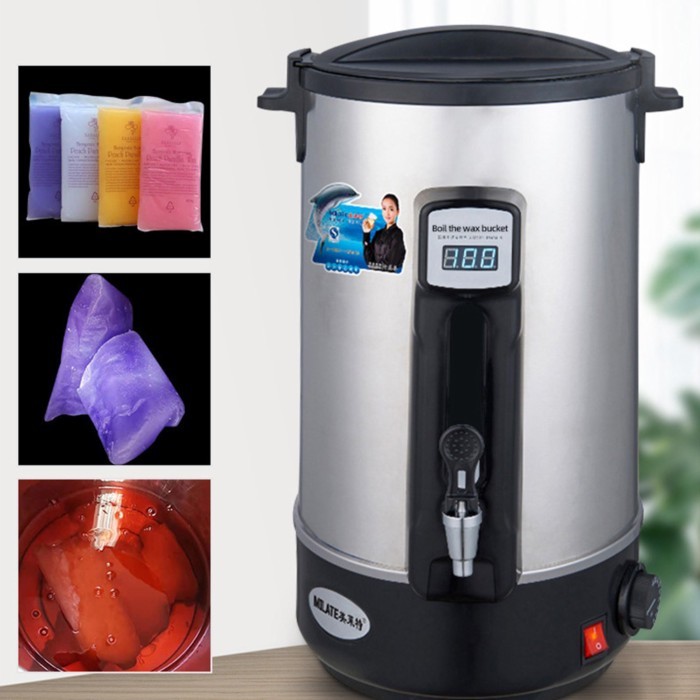 12L Hot Wax Machine Electric Wax Boiling Barrel Wax Beans Bead Heating Melting Machine Heater