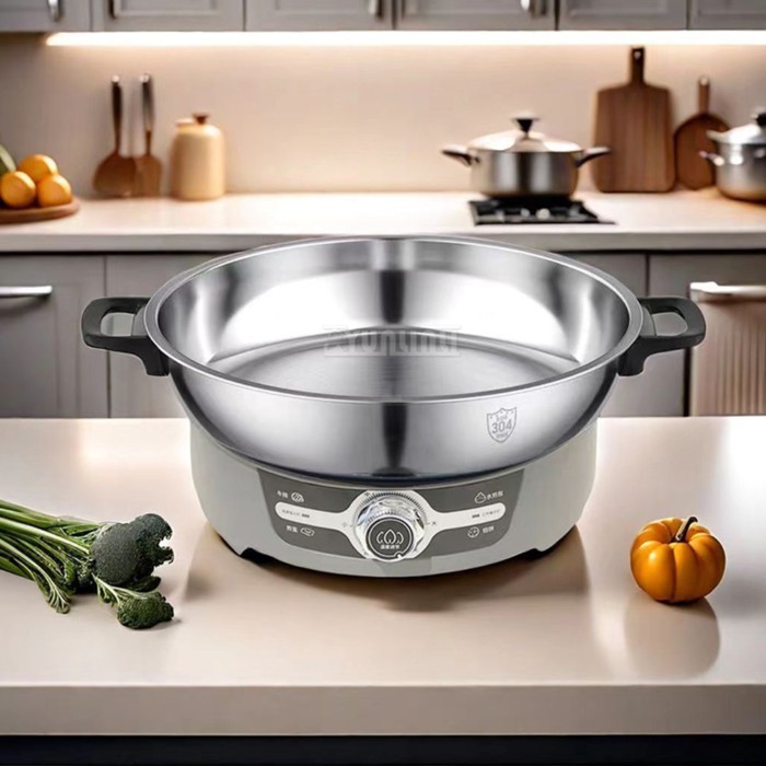 Household Electric Baking Machine Large Capacity Stainless Steel Electric Frying Pancake Pan Multif