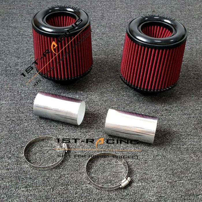 2.25" Dual Cone Intake Air Filter FOR BMW E90 E92 E93 135i 335i 535i & 535xi E89 Z4 N54 B30 3.0l