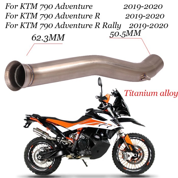 Motorcycle Exhaust Muffler Titanium alloy Mid Link Pipe For KTM 790 Adventure / R 790 Adventure R R