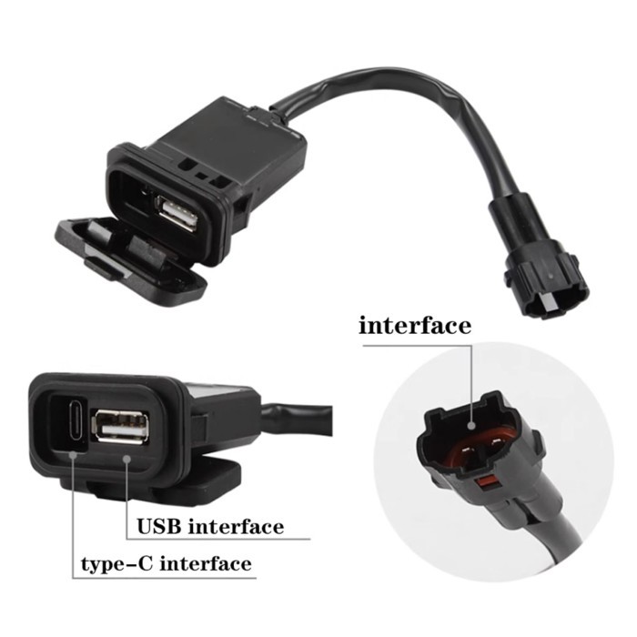 For CFMOTO 250SR SR250 300SR motorcycle accessories 250SR 2023 New style modified USB plug 250SR Ty
