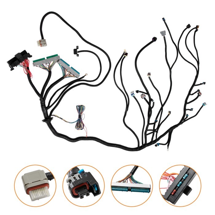 Swap HarnessDrive by Wire for Vortec 03-07 Adapter Standalone Engine Wiring Harness for LS  4L80E 4
