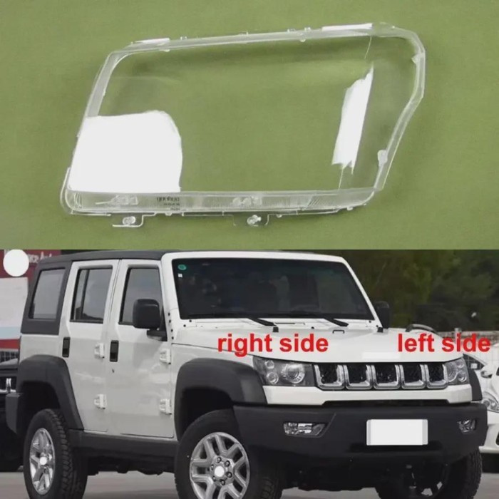 For Baic BJ40 BJ40L 2010-2016 2017 2018 Car Accessories Headlamp Cover Transparent Lampshade Headli