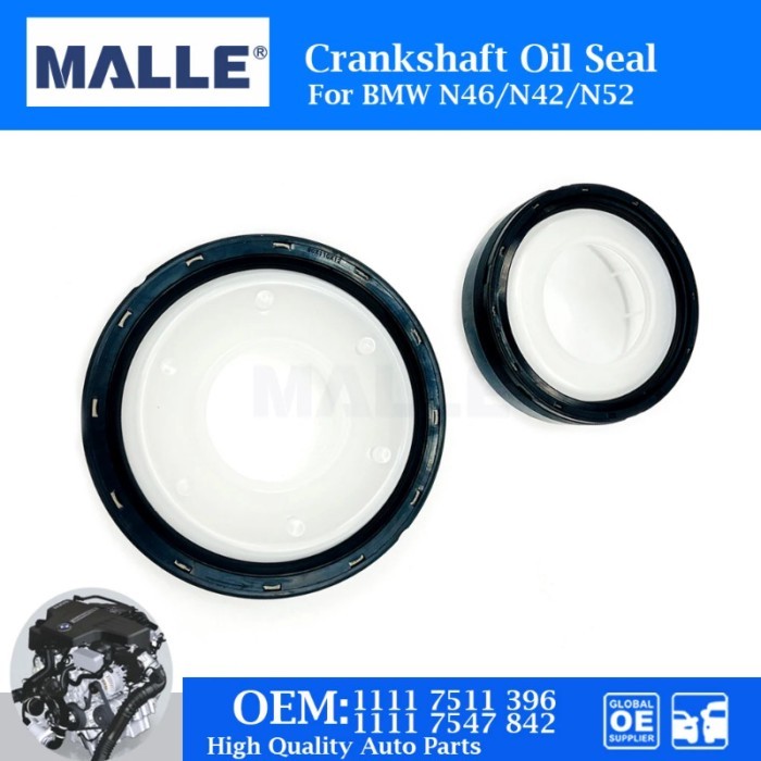 N46 N42 N52 Engine Crankshaft Front Rear Oil Seal For BMW E90 E91 316I 318I Engine Auto Car Accesso