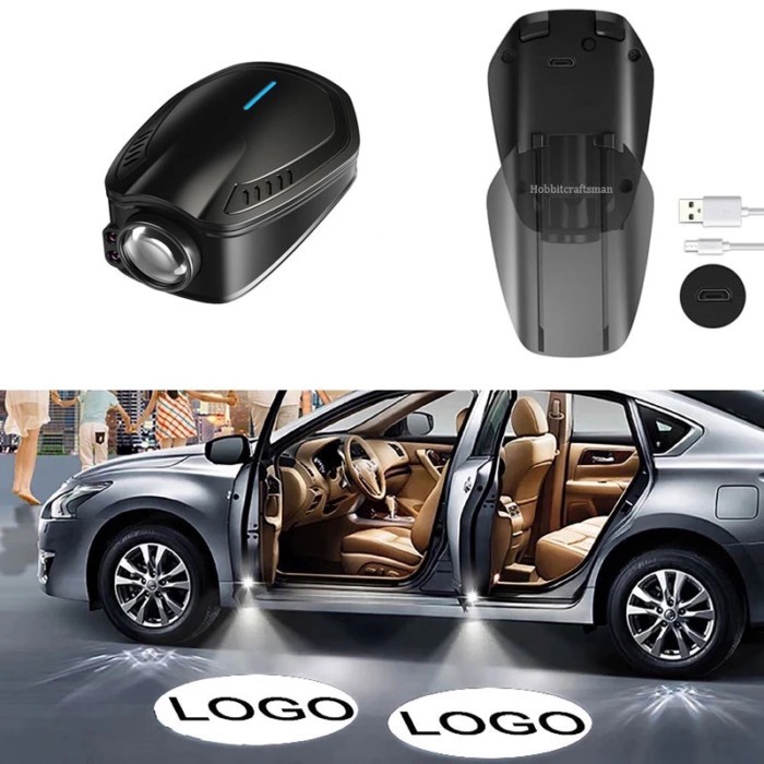 Led Rechargeable Wireless Welcome Decor Light Car Door Laser Projector Auto Logo Lights Auto Access