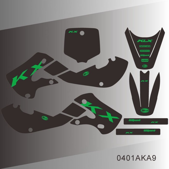 For KAWASAKI KX65 KX 65 2000-2020 Full Graphics Decals Stickers Motorcycle Background Custom Number