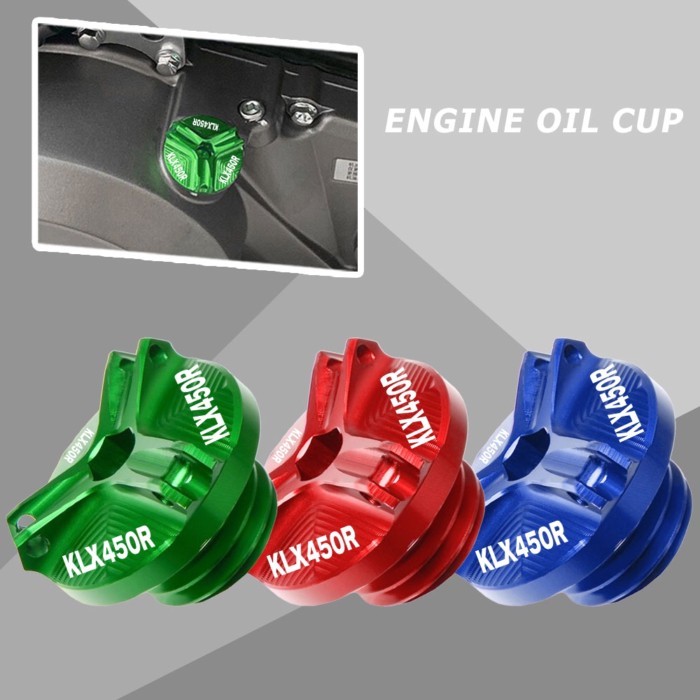 Motorcycles Parts Aluminum Engine Oil Cup Oil Filler Cap For KAWASAKI KLX450R KLX 450 R 2008 2009 2